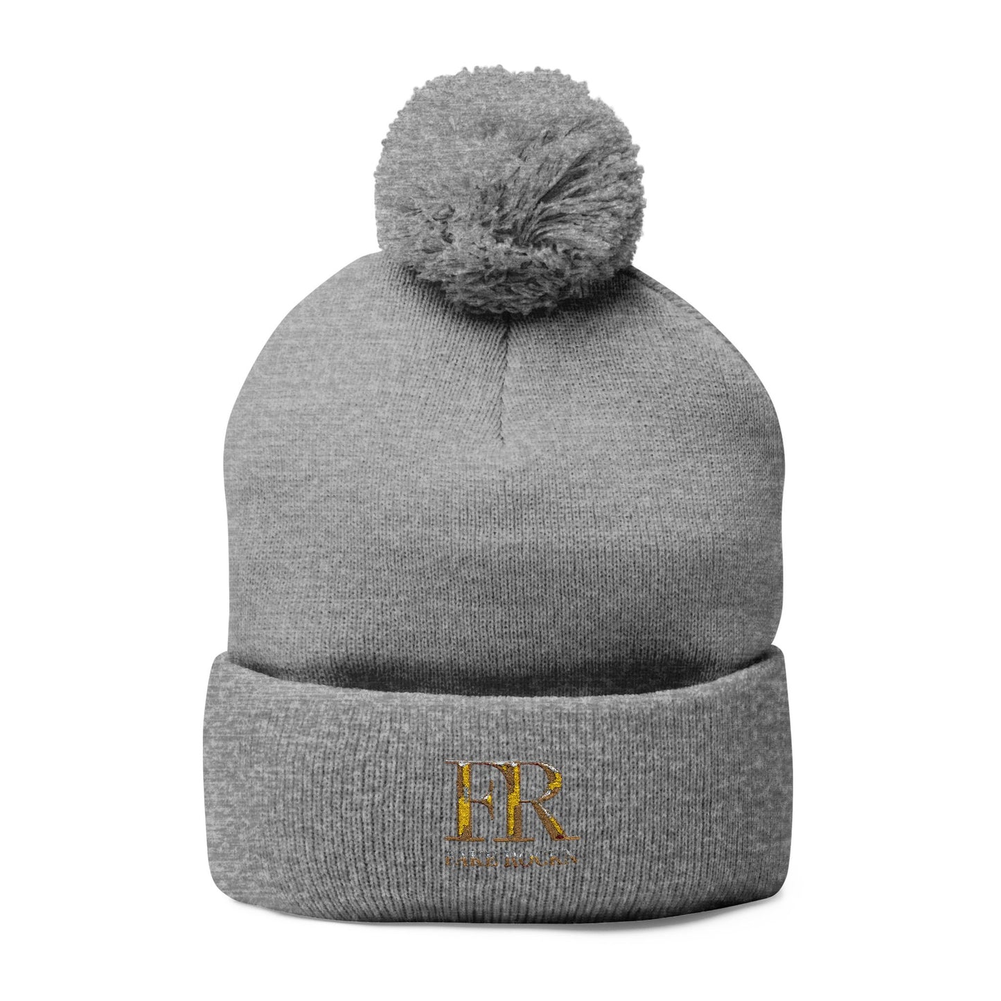 Pom-Pom Knit Cap (Embroidery)
