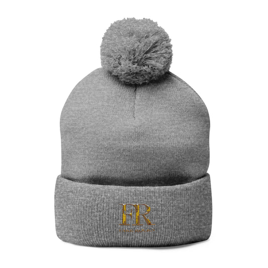 Pom-Pom Knit Cap (Embroidery)