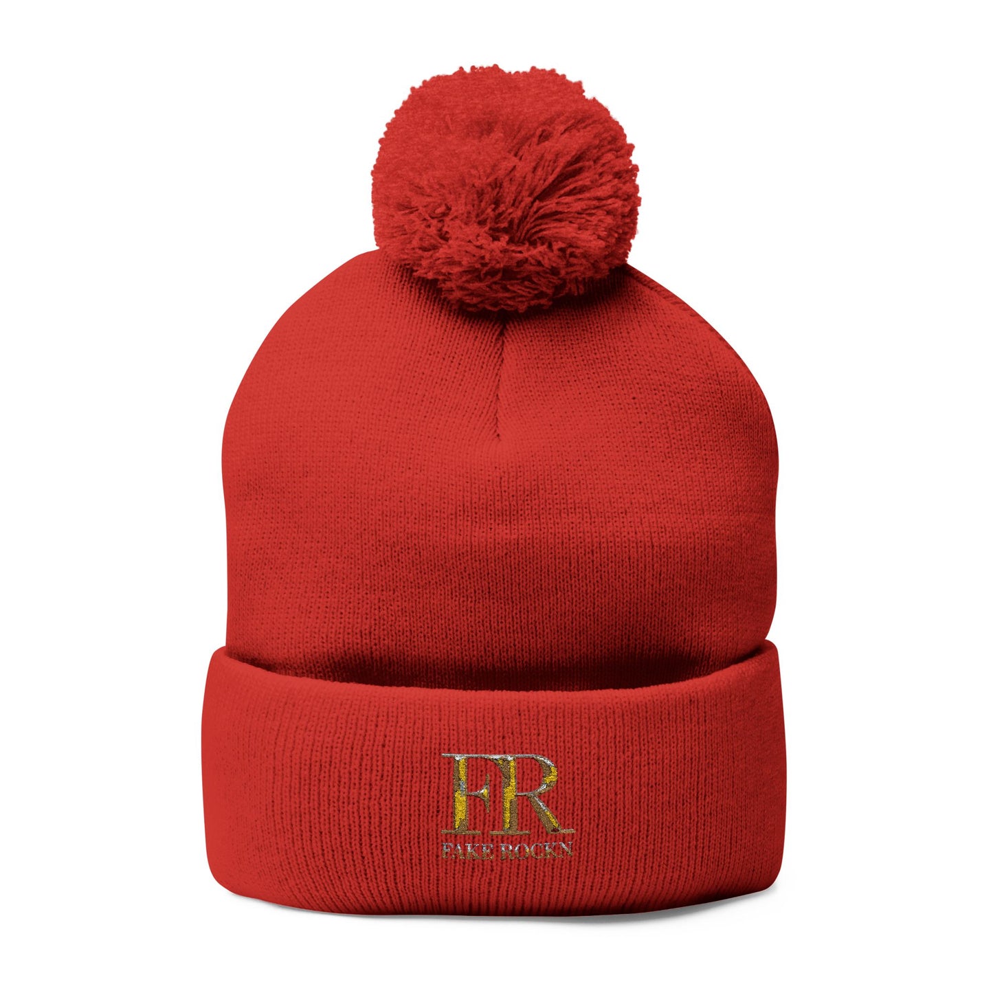 Pom-Pom Knit Cap (Embroidery)