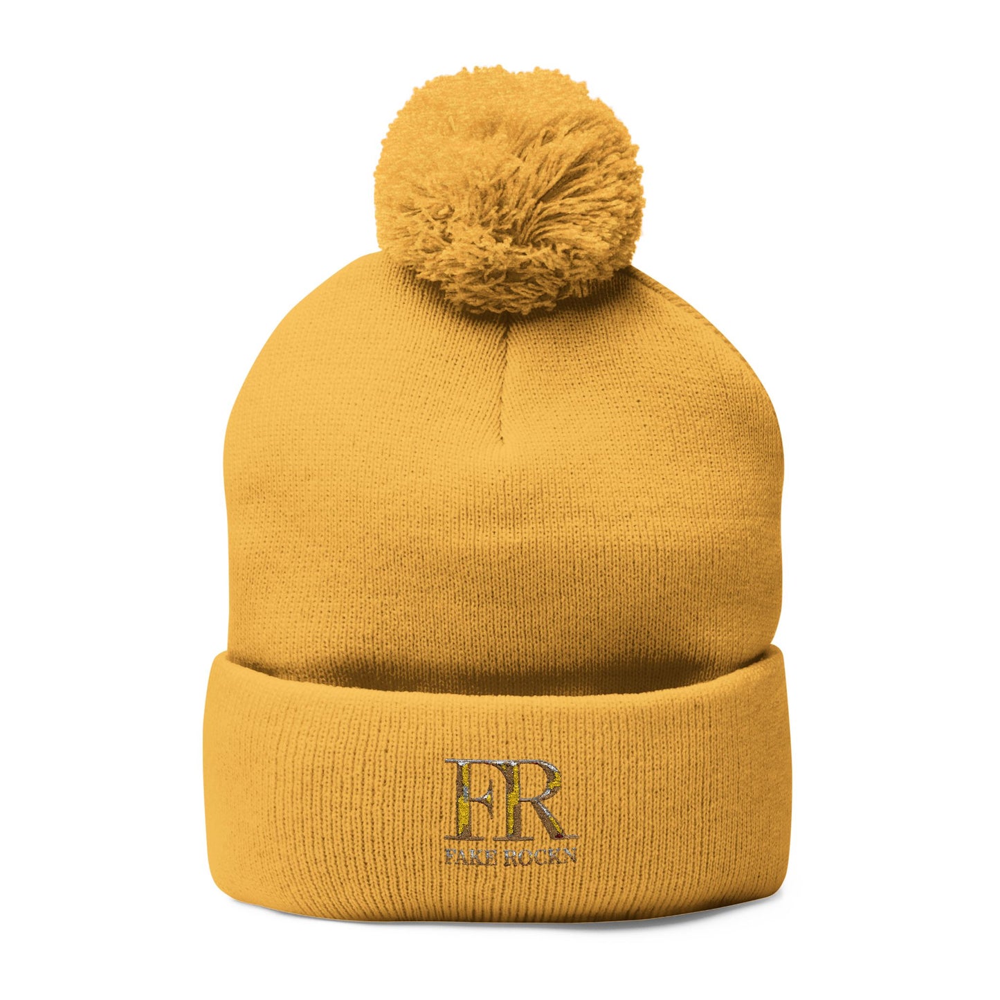 Pom-Pom Knit Cap (Embroidery)