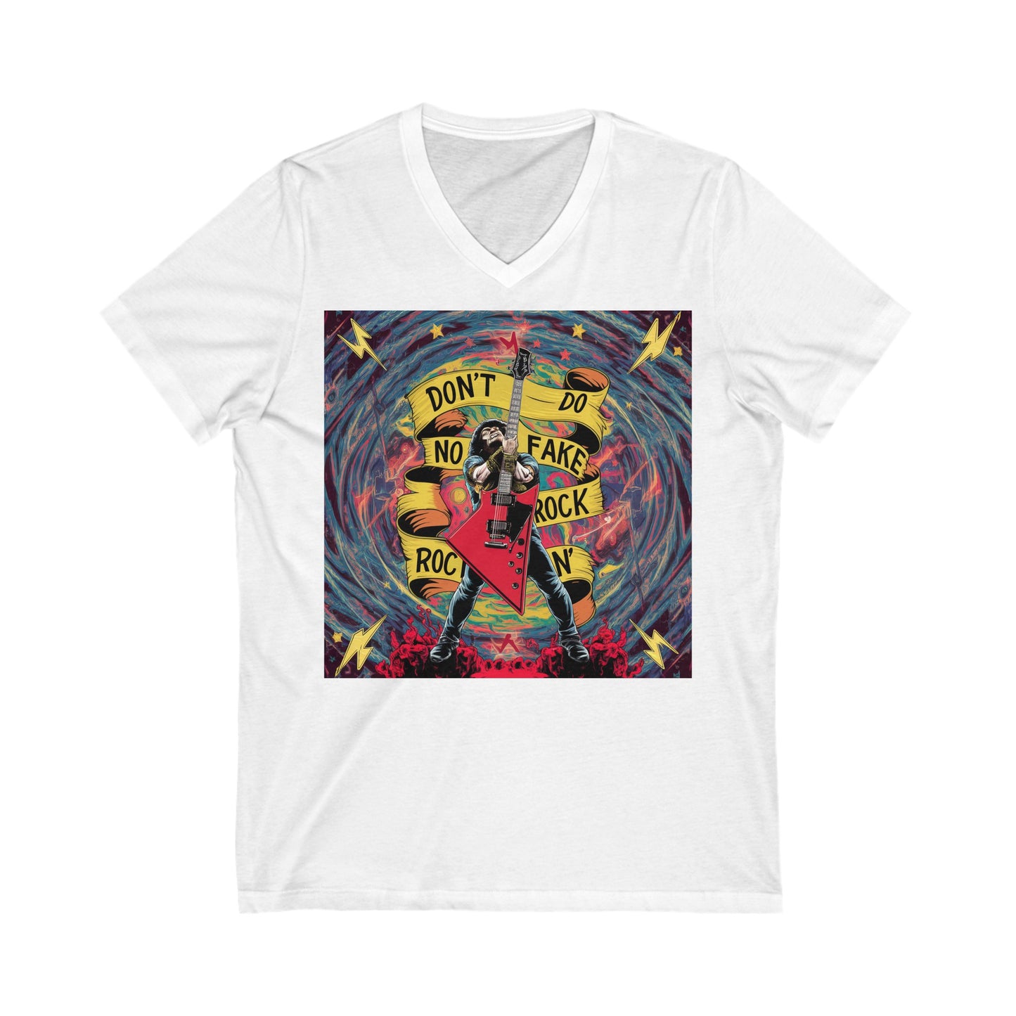 Unisex Jersey Short Sleeve V-Neck Tee