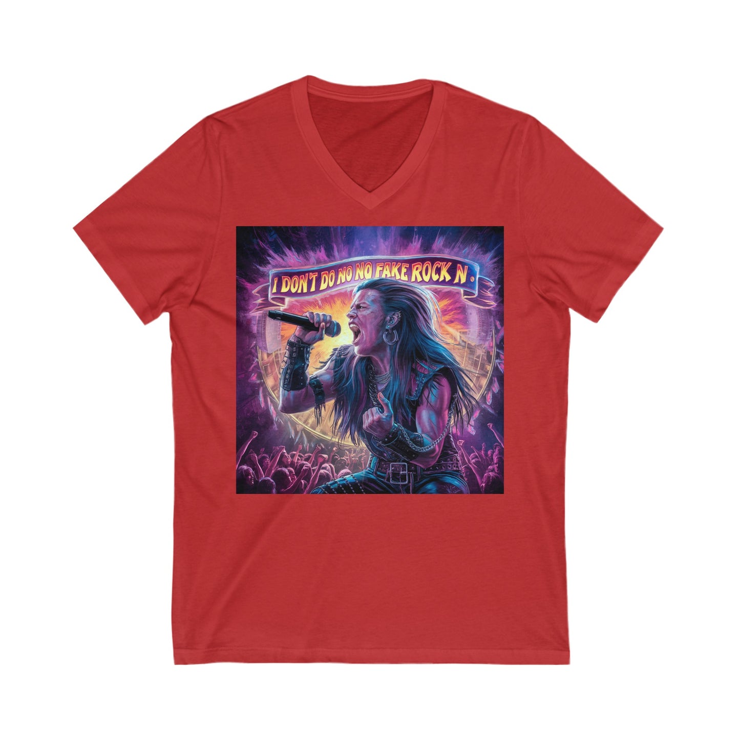 Unisex Jersey Short Sleeve V-Neck Tee