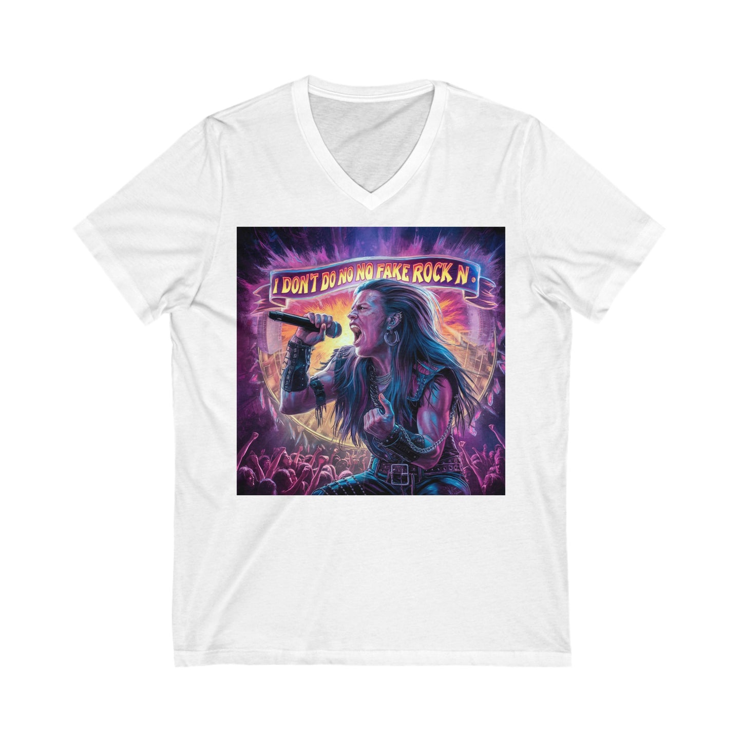 Unisex Jersey Short Sleeve V-Neck Tee