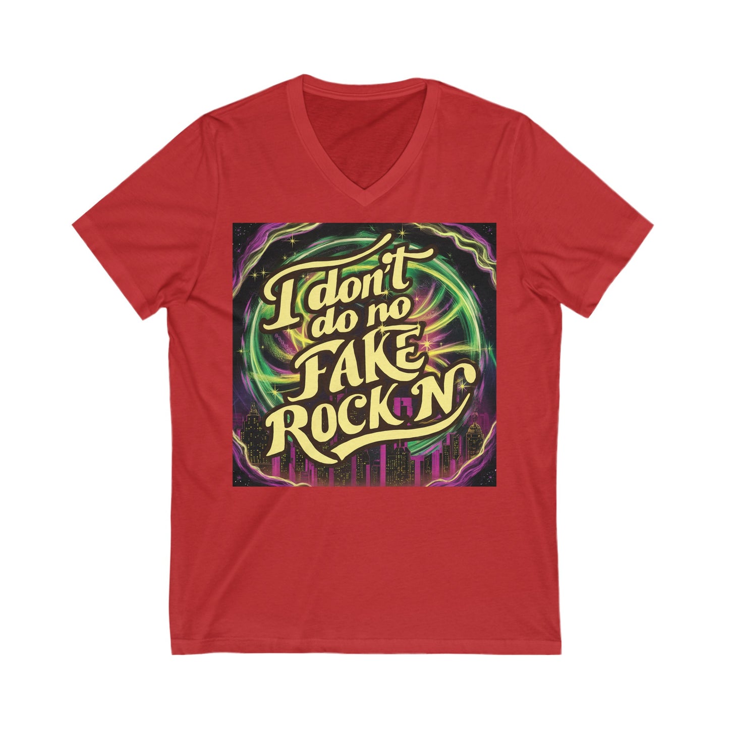 Unisex Jersey Short Sleeve V-Neck Tee