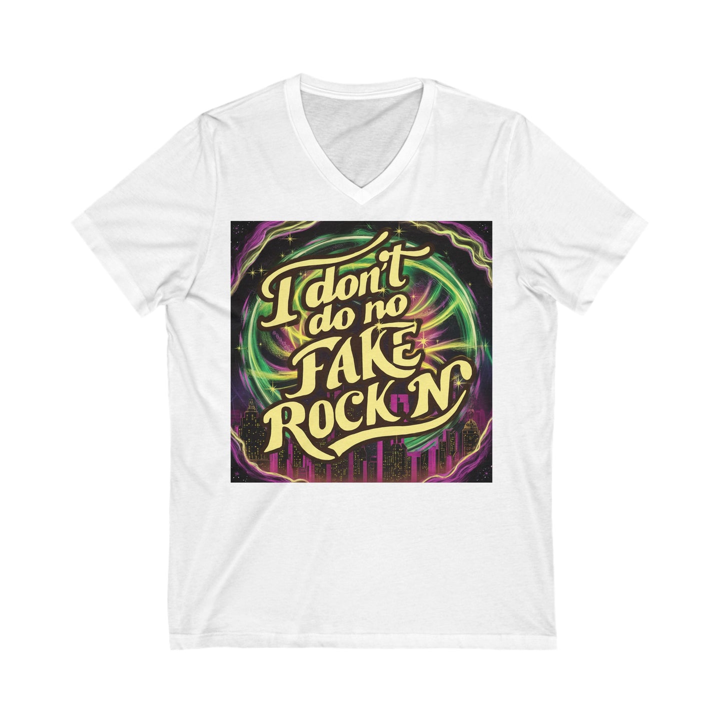 Unisex Jersey Short Sleeve V-Neck Tee