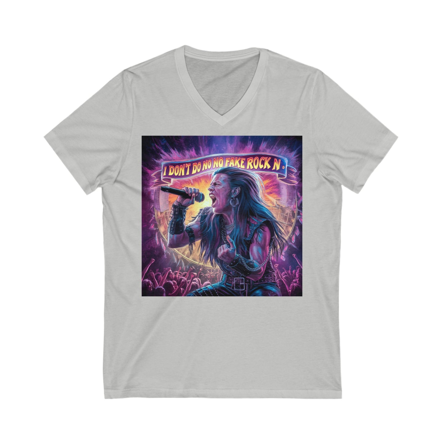 Unisex Jersey Short Sleeve V-Neck Tee