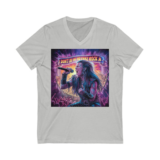 Unisex Jersey Short Sleeve V-Neck Tee