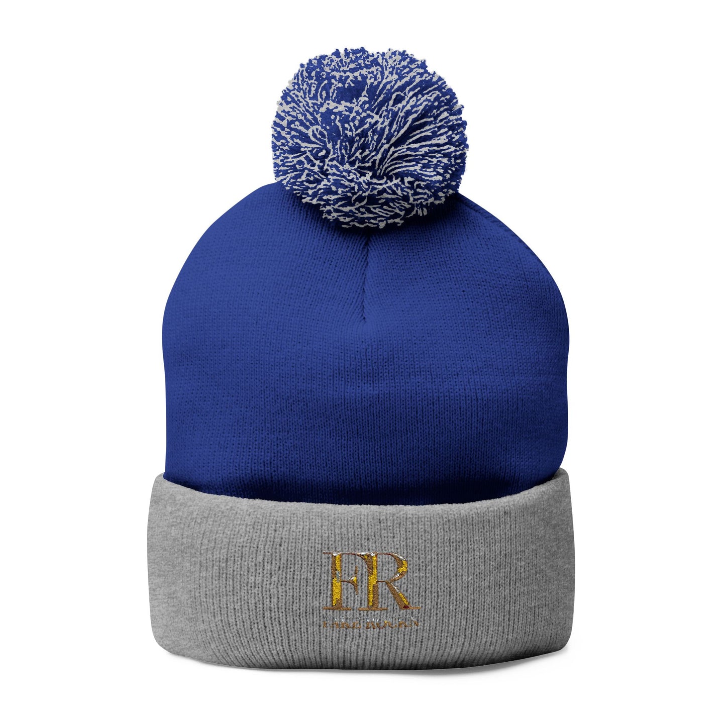 Pom-Pom Knit Cap (Embroidery)